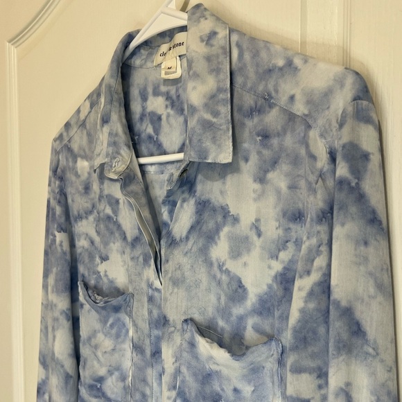 Cloth & Stone Light Blue Cloudy Button-Down Shirt size M - Picture 11 of 15